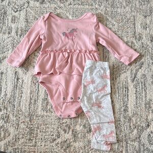 Pink Unicorn Baby Outfit